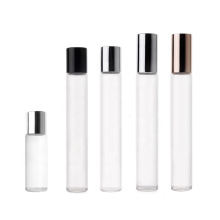 Essential oil perfume roller bottle clear  3ml 5ml 10ml glass roll on bottle with cap